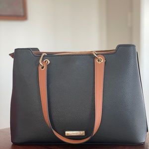 Aldo black Bag with camel handles